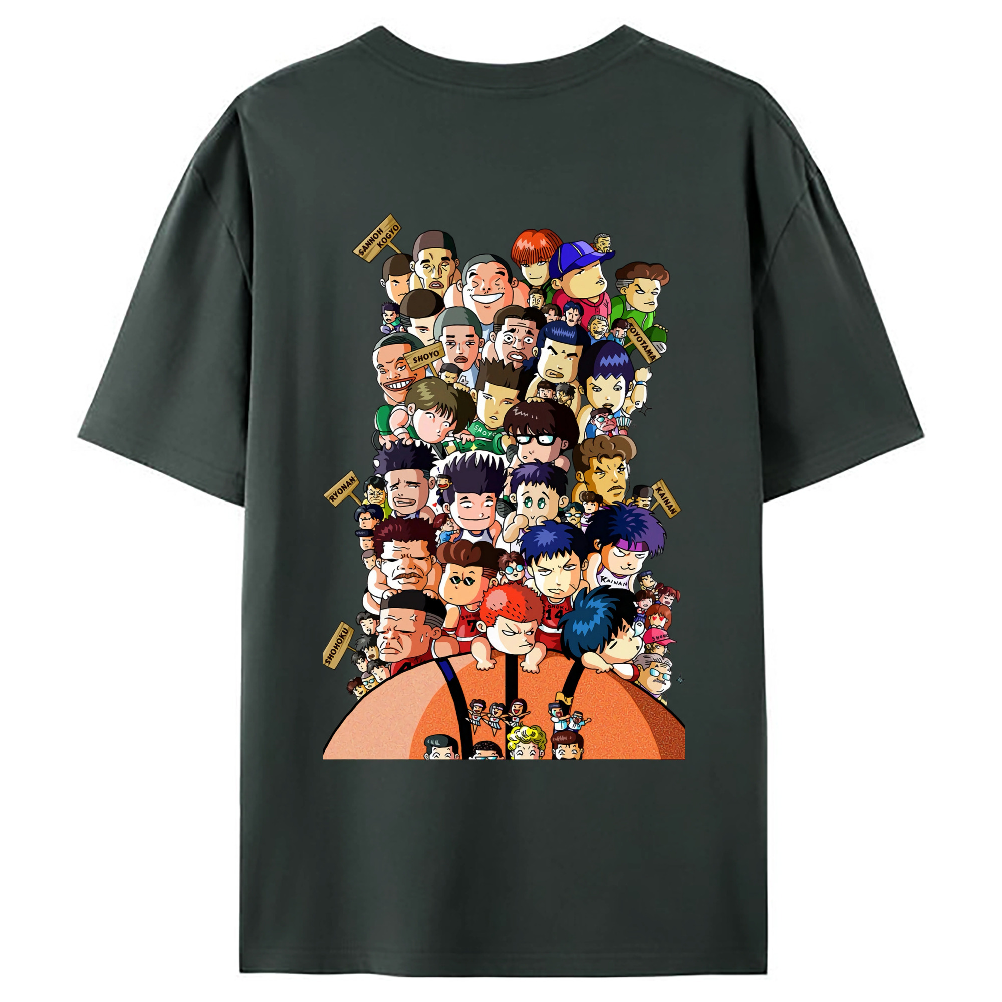 （画像用） SLAM DUNK／スラムダンク 綿100％ メンズ半袖Tシャツ（バックプリント） 通気性